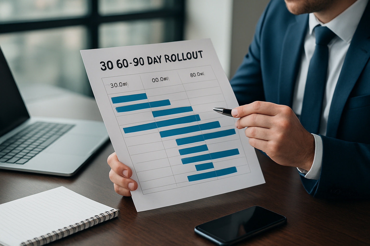 Illustration for 30-60-90 Day Rollout: A Playbook You Can Adapt related to ai internal linking optimization techniques