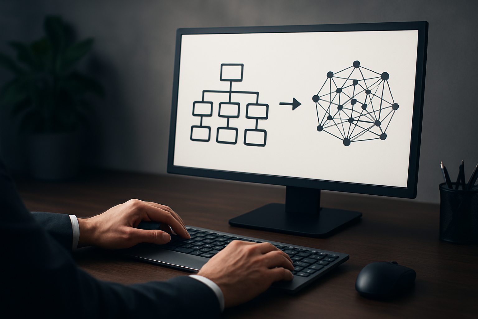 Illustration for Mini Case Study: From Flat Sitemap to Semantic Mesh related to ai powered internal link optimization