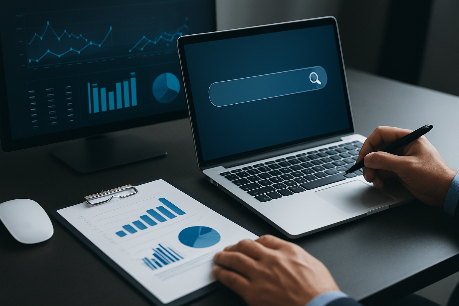 Illustration for Data, Metrics, and Evaluation Framework related to ai search engine integration