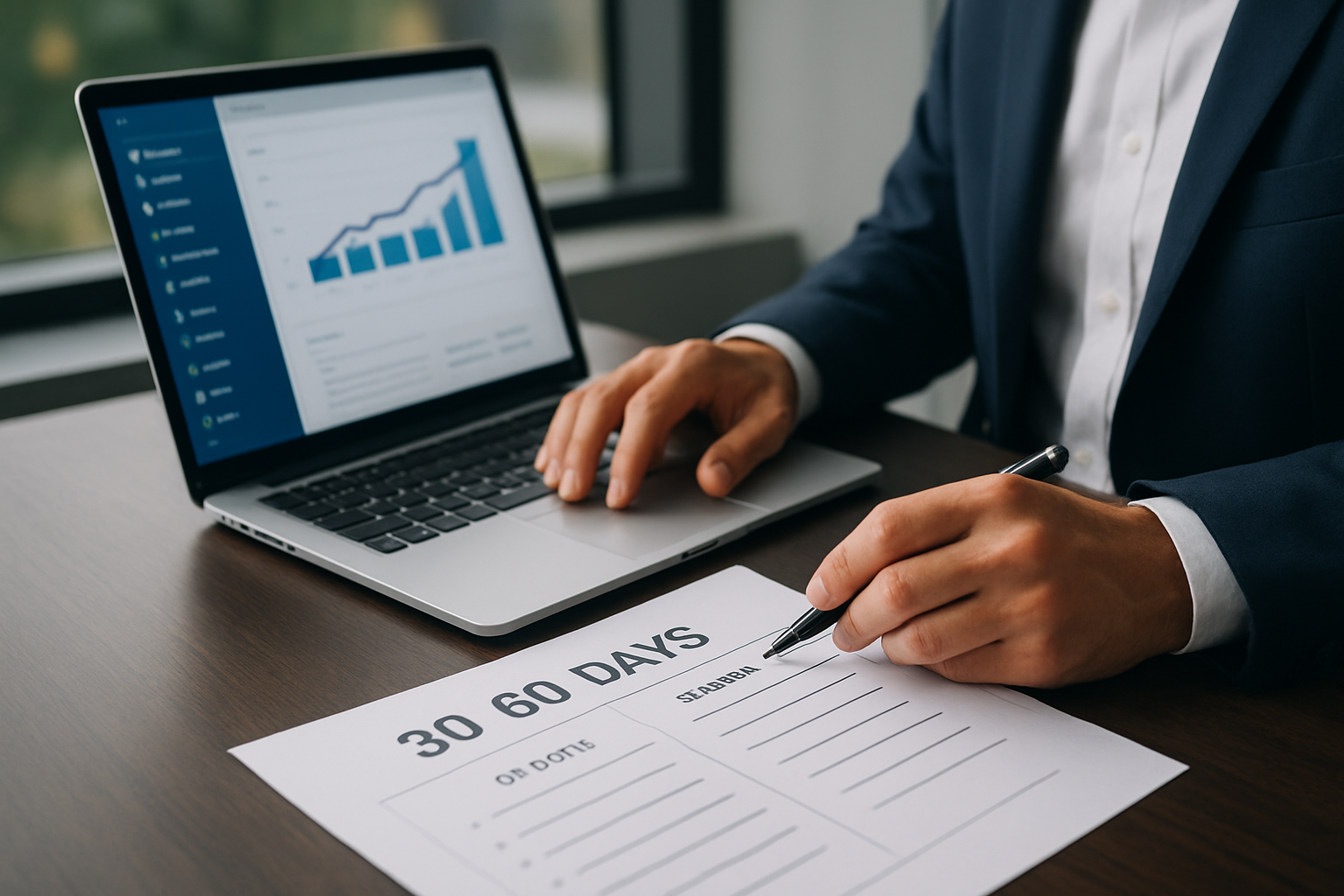 Illustration for Implementation Guide: Your 30-60-90 Day Plan related to auto seo software