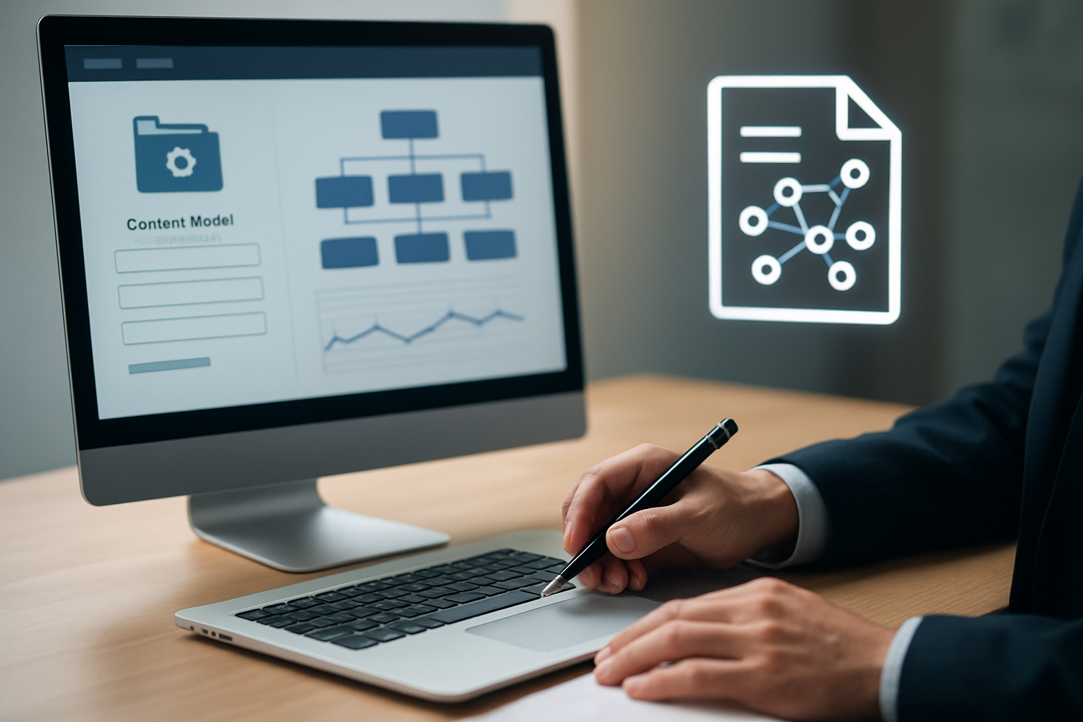 Illustration for Step 3: Configure Content Models, Schema, and Semantic Signals related to how to connect my CMS to publish AI-optimized content