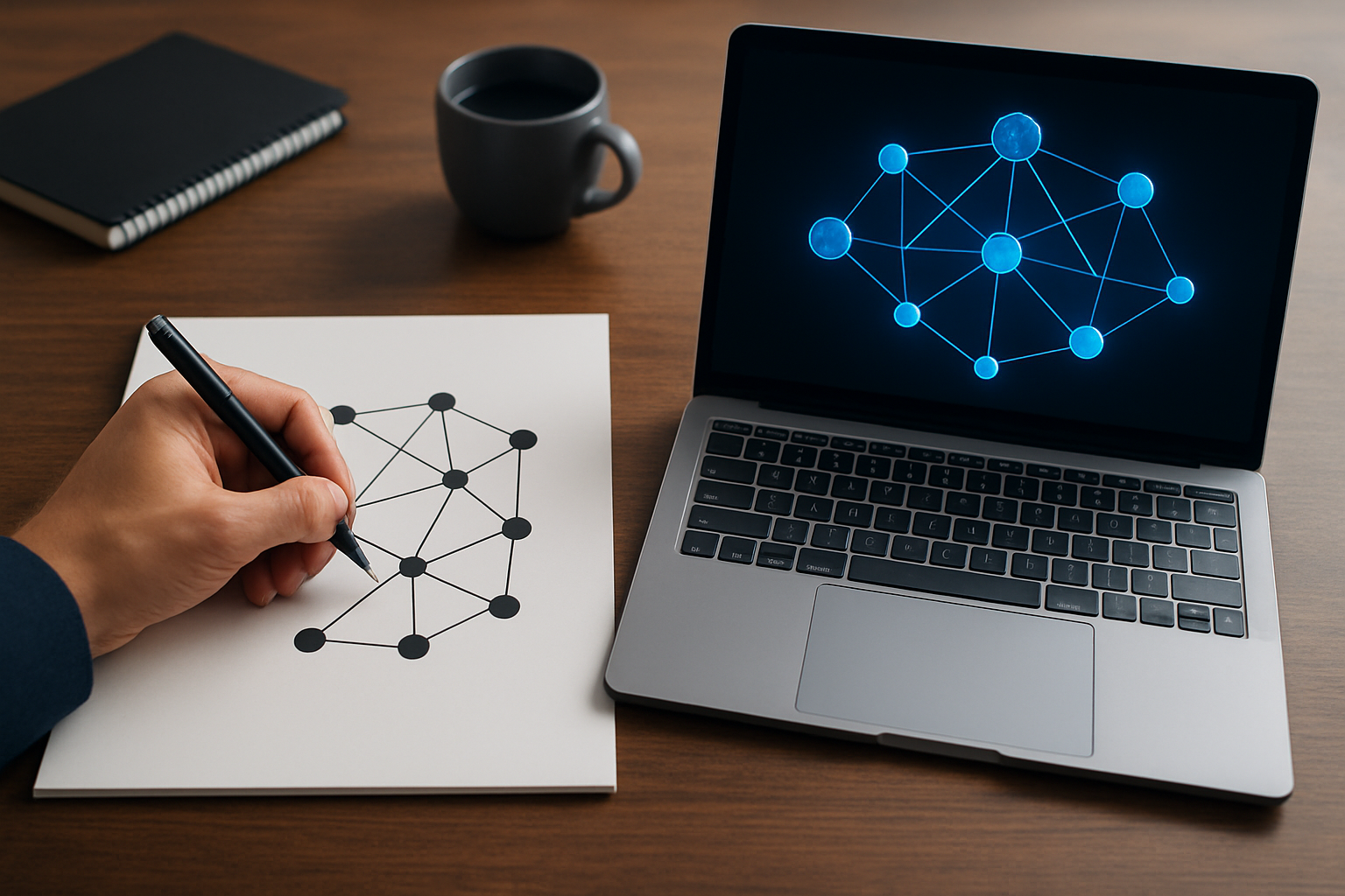 Illustration for Manual vs AI (artificial intelligence)-Assisted: Where Automation Pays Off related to topic clustering and internal linking with ai