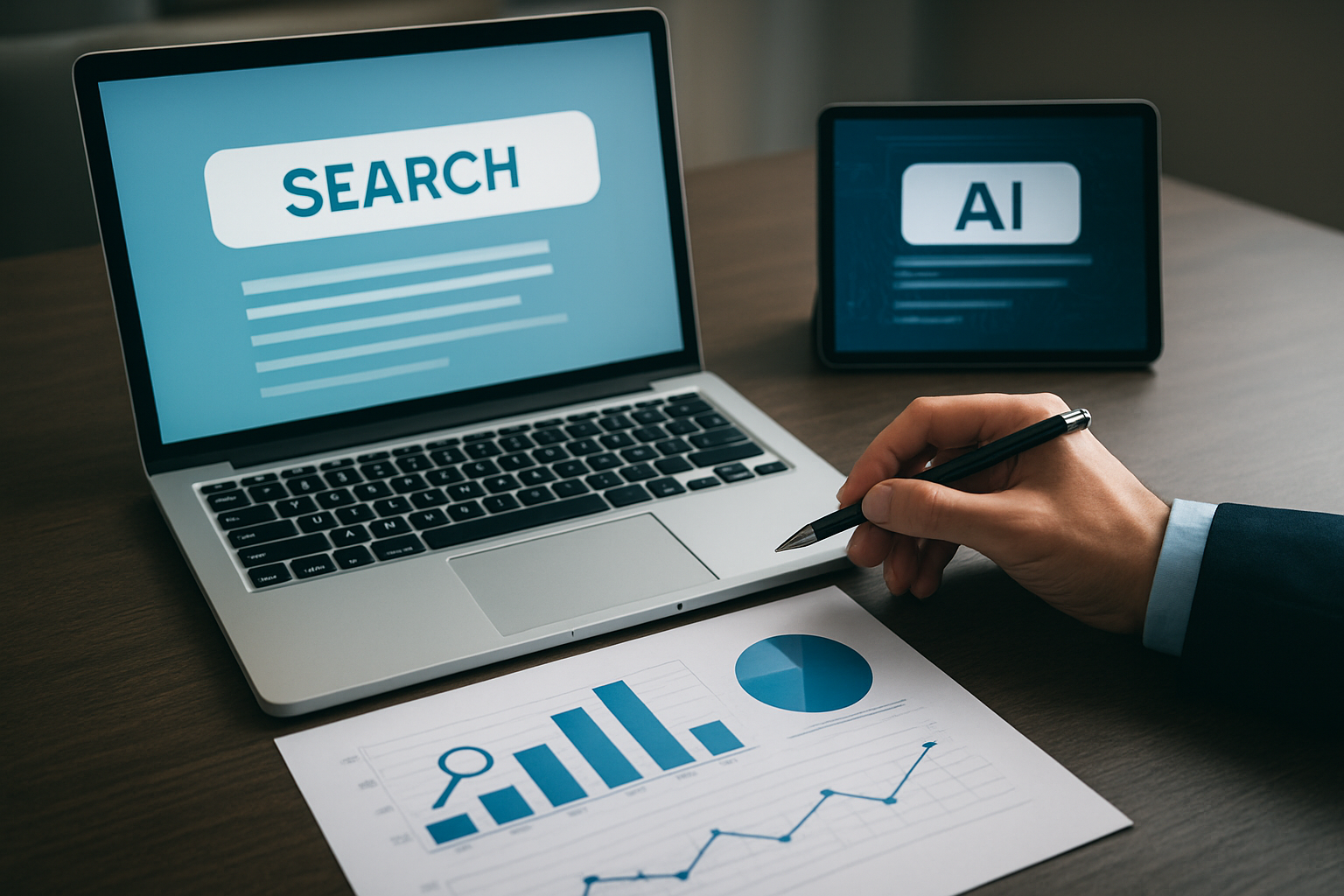 Illustration for Measuring Impact Across Both Traditional and AI (artificial intelligence) Search related to llm based seo tools