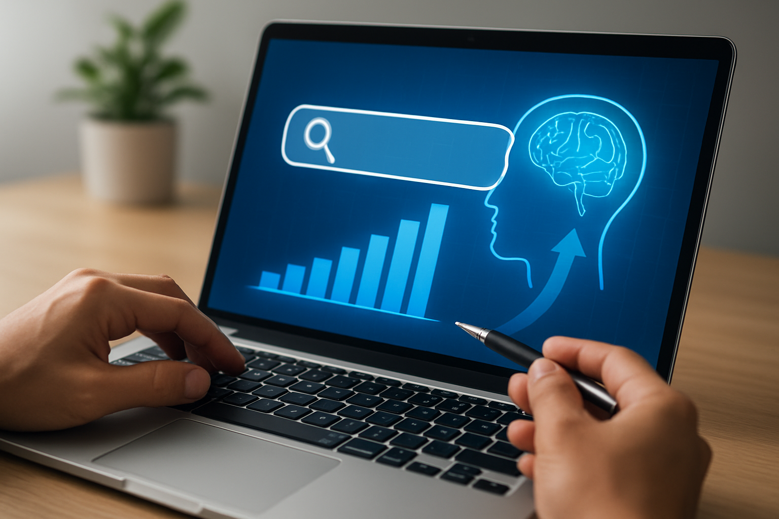 Illustration for Optimizing for AI Search Engines and Large Language Models related to website seo ranking